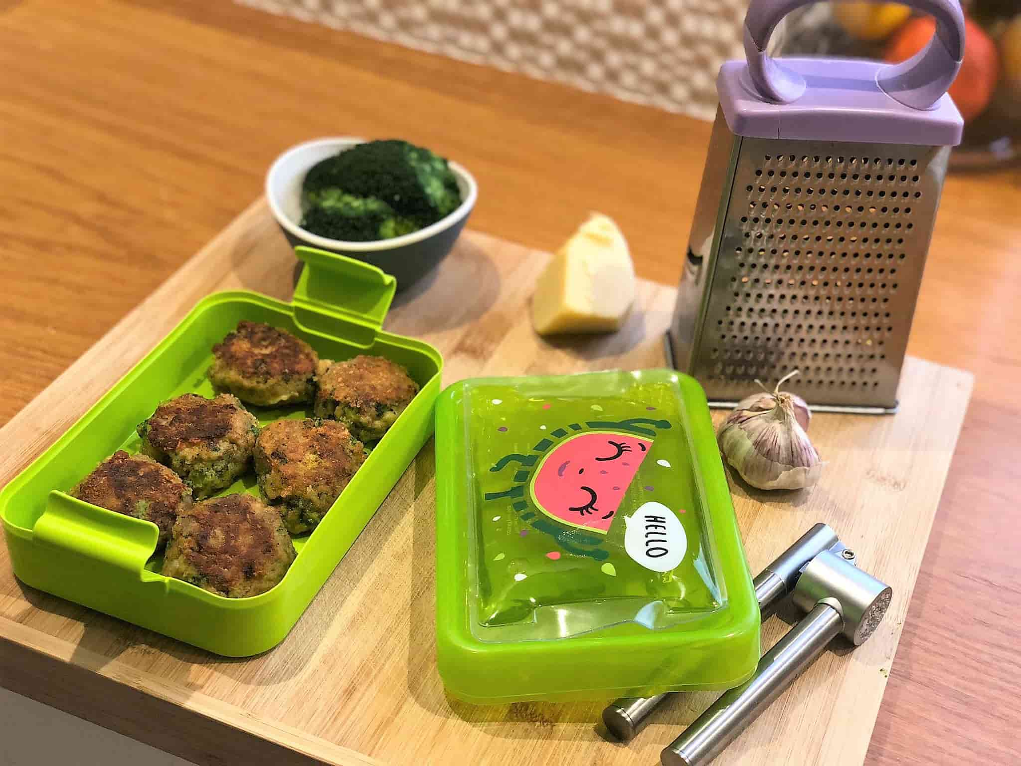 Kotlety brokułowe z pieczarkami do lunch boxa łatwe