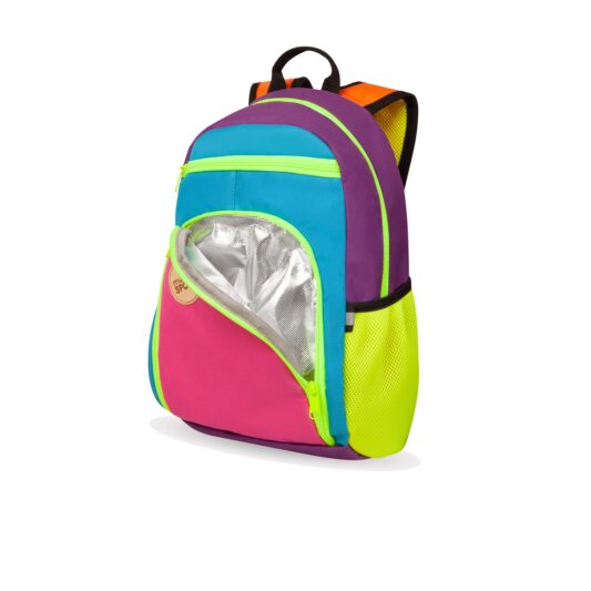 kolorowy plecak mlodziezowy neon munch z termiczna kieszenia do szkoly