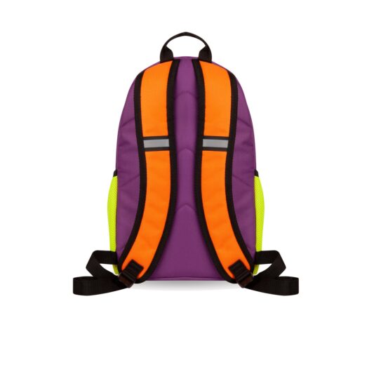 kolorowy plecak mlodziezowy neon munch z termiczna kieszenia z tylu