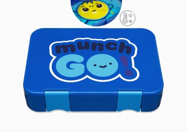 Niebieski bento pojemnik z wkladem termicznym BYSTRY BILL lunch munch