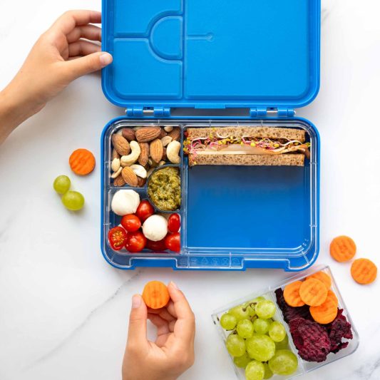 niebieski lunch box do szkoly lunch box pojemnik BYSTRY BILL lunch munch