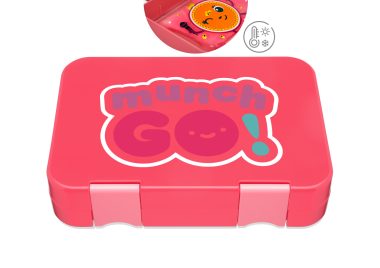 Rozowy lunch box z przegrodkami i wkladem termicznym HOLA PENELOPE! lunch munch